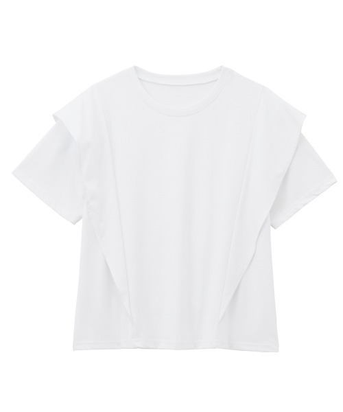【接触冷感】ラッフルフリルＴシャツ