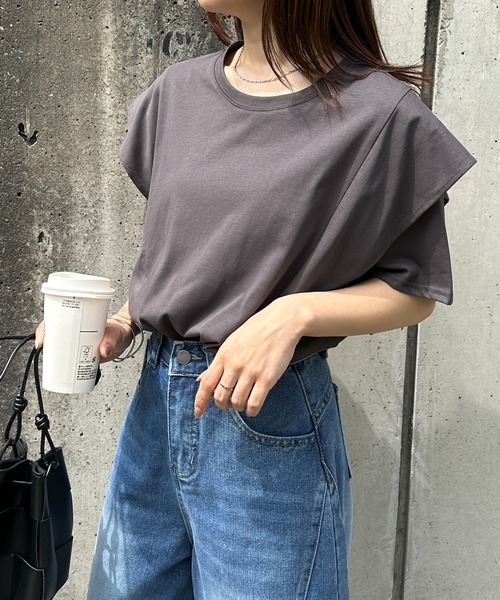 【接触冷感】ラッフルフリルＴシャツ
