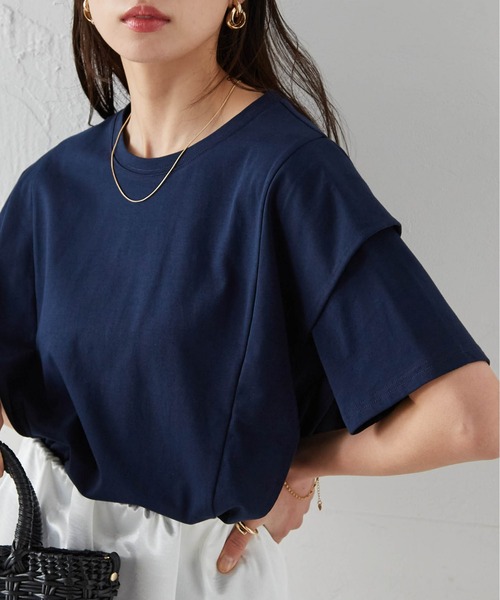 セール】【接触冷感】ラッフルフリルTシャツ（Tシャツ/カットソー