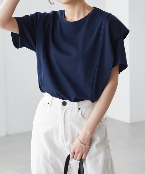 セール】【接触冷感】ラッフルフリルTシャツ（Tシャツ