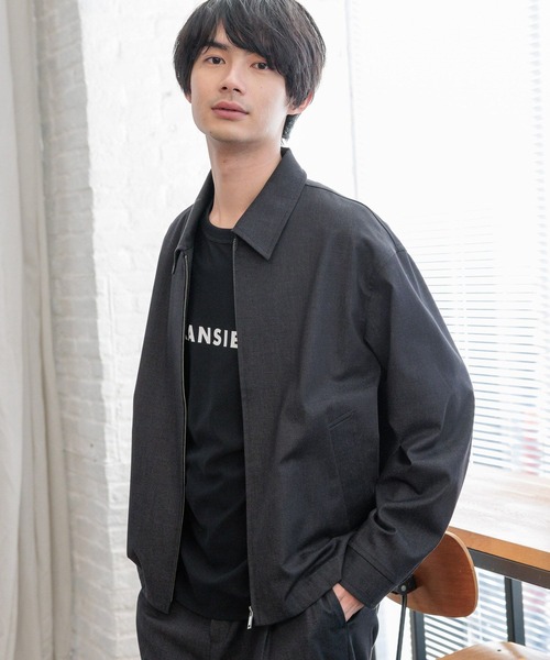 GLOBAL WORK(グローバルワーク)の「アーバンデニムZIPブルゾン/147027(ブルゾン・メンズ・ネイビー/ダークネイビー・LARGE/MEDIUM/SMALL/X-LARGE)」の2枚目の写真