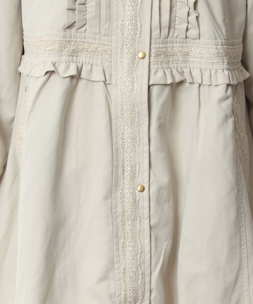 アクシーズファム ボアライナー付き モッズコート 袖レースアップ バックリボン アクシーズファム ボアライナー付き モッズコート 袖レースアップ