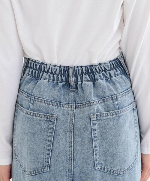 Cutie Blonde（キューティーブロンド）の「【S-LL】ケミカルウォッシュ デニムスカート（デニムスカート・レディース・ブラック/ライトブルー・01/04/03/02）」の4枚目の写真