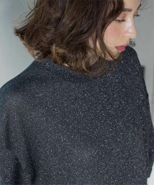 ラメハーフスリーブニット（ニット/セーター）｜OPAQUE.CLIP（オペークドットクリップ） mdprevattcaulkingandwaterproofing.com