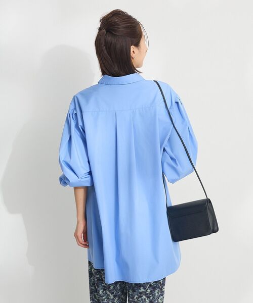 CRAFT STANDARD BOUTIQUE（クラフトスタンダードブティック）の「イージーケアビッグシャツ ◆（シャツ/ブラウス・レディース・オフホワイト/ブルー系その他7/サックスブルー・FREE）」の18枚目の写真