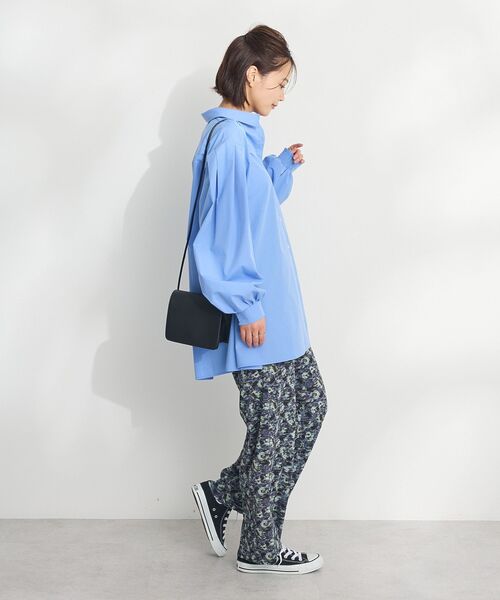 CRAFT STANDARD BOUTIQUE（クラフトスタンダードブティック）の「イージーケアビッグシャツ ◆（シャツ/ブラウス・レディース・オフホワイト/ブルー系その他7/サックスブルー・FREE）」の20枚目の写真