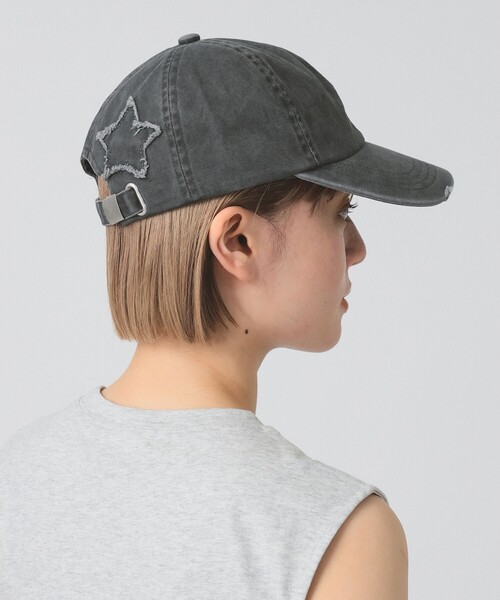 Ray BEAMS（レイビームス）の「スター ダメージ キャップ（キャップ・レディース・グリーン系その他5/ブラック・ONE SIZE）」の3枚目の写真