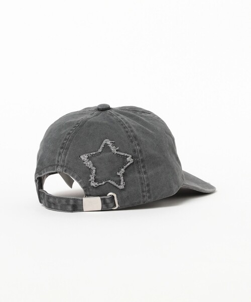 Ray BEAMS（レイビームス）の「スター ダメージ キャップ（キャップ・レディース・グリーン系その他5/ブラック・ONE SIZE）」の6枚目の写真