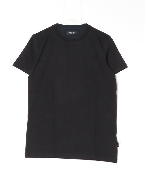 REPLAY(リプレイ)の「ストレッチコットンジャージーTシャツ(Tシャツ/カットソー・メンズ・ブラック/ホワイト・MEDIUM/LARGE/X-LARGE/SMALL)」の1枚目の写真