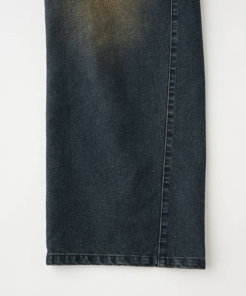 Snap club（スナップクラブ）の「【Snap club】ヴィンテージ加工デニムバレルレッグカーゴパンツ（デニムパンツ・メンズ・インディゴブルー/ブラック・S/M/L）」の21枚目の写真