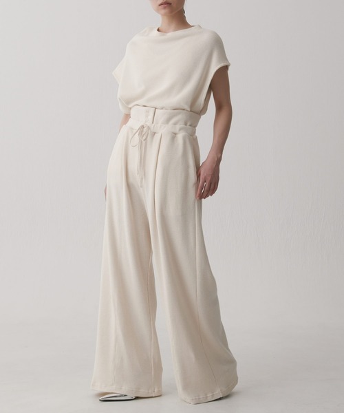 COUP DE FOUDRE(クドゥフドゥ)の「High Waist Pants(その他パンツ・レディース・チャコール/アイボリー系・2/1)」の2枚目の写真