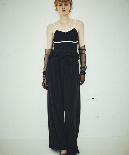 COUP DE FOUDRE(クドゥフドゥ)の「High Waist Pants(その他パンツ・レディース・チャコール/アイボリー系・2/1)」の11枚目の写真