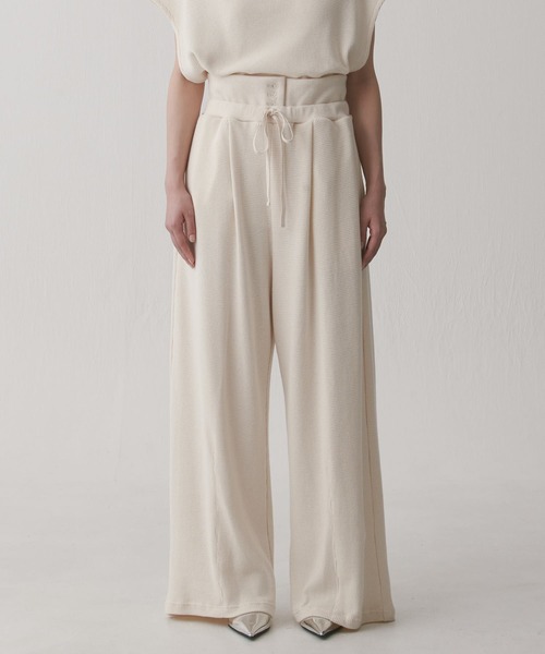 COUP DE FOUDRE(クドゥフドゥ)の「High Waist Pants(その他パンツ・レディース・チャコール/アイボリー系・2/1)」の4枚目の写真