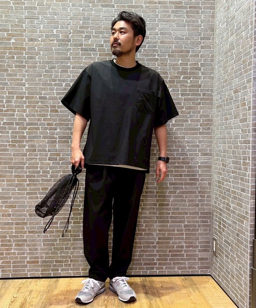 Grand PARK（グランドパーク）の「ポイントタッチストレッチ素材セットアップ上下+メッシュバッグ 3点セット（その他トップス・メンズ・ネイビー/ブラック/チャコールグレー・MEDIUM/LARGE/X-LARGE）」の5枚目の写真