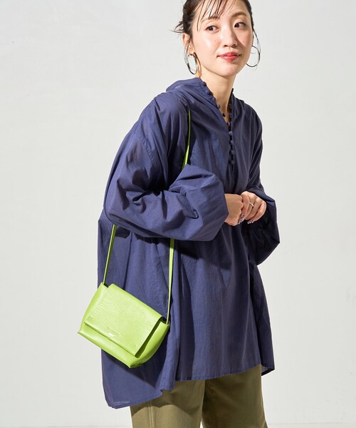 FREAK'S STORE（フリークスストア）の「限定展開　インド クルミ ボタン ブラウス（シャツ/ブラウス・レディース・オフホワイト/ブラック/ライトピンク/モカ/ネイビー/イエロー・ﾌﾘ-）」の5枚目の写真