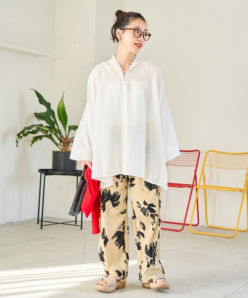 FREAK'S STORE（フリークスストア）の「限定展開　インド クルミ ボタン ブラウス（シャツ/ブラウス・レディース・オフホワイト/ブラック/ライトピンク/モカ/ネイビー/イエロー・ﾌﾘ-）」の8枚目の写真