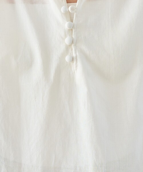 FREAK'S STORE（フリークスストア）の「限定展開　インド クルミ ボタン ブラウス（シャツ/ブラウス・レディース・オフホワイト/ブラック/ライトピンク/モカ/ネイビー/イエロー・ﾌﾘ-）」の15枚目の写真