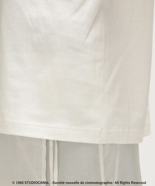 BEAMS BOY（ビームスボーイ）の「maturely / ジャン=リュック・ゴダール プリント Tシャツ（Tシャツ/カットソー・レディース・ホワイト/ブラック・ONE SIZE）」の15枚目の写真