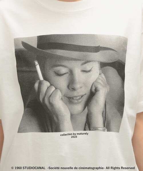 tシャツ maturely / ジャン=リュック・ゴダール プリント Tシャツ レディース セール】maturely / ジャン=リュック・ゴダール プリント T