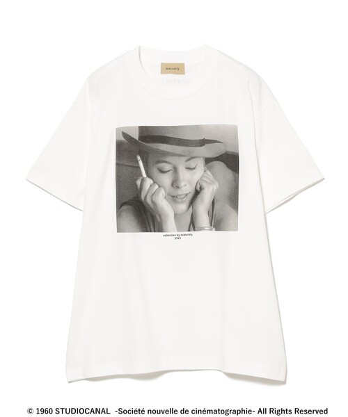 tシャツ maturely / ジャン=リュック・ゴダール プリント Tシャツ レディース セール】maturely / ジャン=リュック・ゴダール プリント T