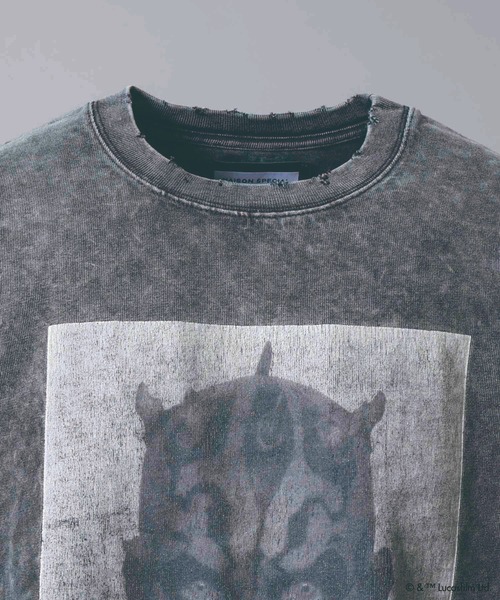 MAISON SPECIAL（メゾンスペシャル）の「《UNISEX》【MOVIE SERIES】「STAR WARS」Prime-Over Crew Neck T-Shirt/「スターウォーズ」プライムオーバークルーネックTシャツ【MAISON SPECIAL/メゾンスペシャル】（Tシャツ/カットソー・メンズ・チャコールグレー/ブラック/ダークブラック・1/2）」の19枚目の写真