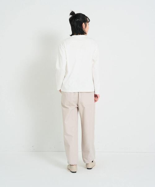 conges payes ADIEU TRISTESSE（コンジェ ペイエ アデュートリステス）の「ichiro yamaguchi.長袖Tシャツ（Tシャツ/カットソー・レディース・ホワイト/ライトグレー・FREE）」の8枚目の写真