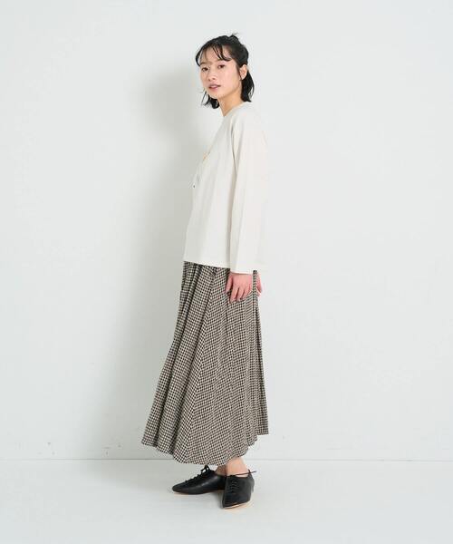 conges payes ADIEU TRISTESSE（コンジェ ペイエ アデュートリステス）の「ichiro yamaguchi.長袖Tシャツ（Tシャツ/カットソー・レディース・ホワイト/ライトグレー・FREE）」の14枚目の写真