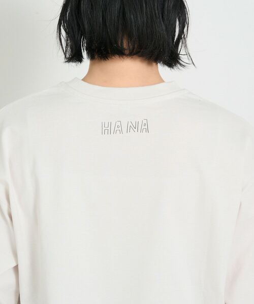 conges payes ADIEU TRISTESSE（コンジェ ペイエ アデュートリステス）の「ichiro yamaguchi.長袖Tシャツ（Tシャツ/カットソー・レディース・ホワイト/ライトグレー・FREE）」の20枚目の写真