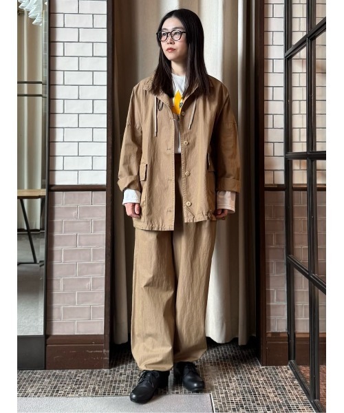 conges payes ADIEU TRISTESSE（コンジェ ペイエ アデュートリステス）の「ichiro yamaguchi.長袖Tシャツ（Tシャツ/カットソー・レディース・ホワイト/ライトグレー・FREE）」の3枚目の写真