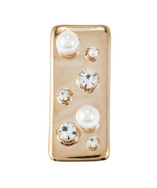 LAGUNAMOON（ラグナムーン）の「LADYフェイクパールビジュースクエアイヤリング（イヤリング・レディース・シルバー/ゴールド・FREE）」の7枚目の写真