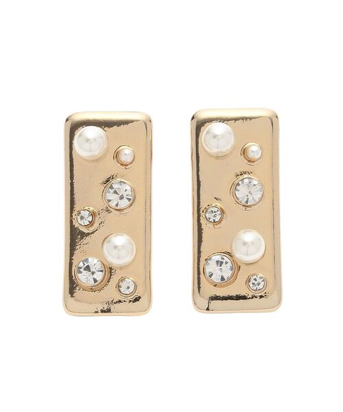 LAGUNAMOON（ラグナムーン）の「LADYフェイクパールビジュースクエアイヤリング（イヤリング・レディース・シルバー/ゴールド・FREE）」の10枚目の写真