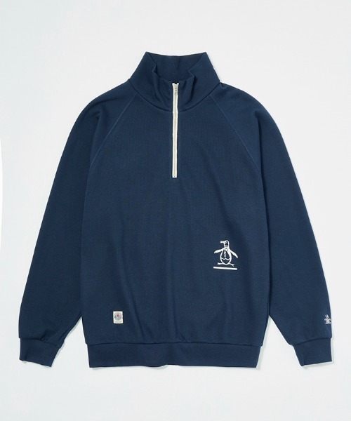Penguin by Munsingwear（ペンギン バイ マンシングウェア）の「Hhalf Zip Hand print Sweat-shirt（スウェット・メンズ・ネイビー/エメラルド/グレー・L/M/XL）」の3枚目の写真