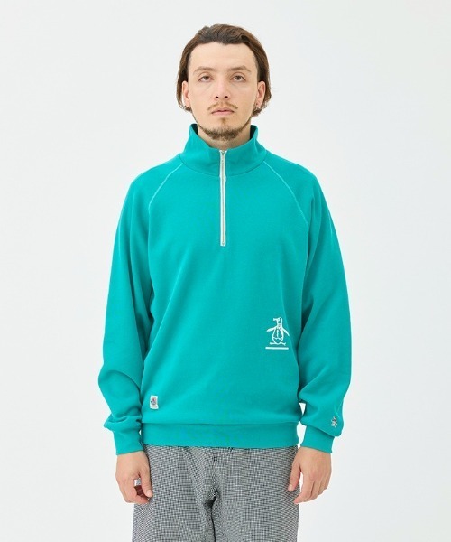 Penguin by Munsingwear（ペンギン バイ マンシングウェア）の「Hhalf Zip Hand print Sweat-shirt（スウェット・メンズ・ネイビー/エメラルド/グレー・L/M/XL）」の14枚目の写真