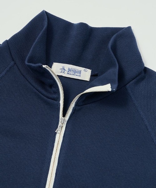 Penguin by Munsingwear（ペンギン バイ マンシングウェア）の「Hhalf Zip Hand print Sweat-shirt（スウェット・メンズ・ネイビー/エメラルド/グレー・L/M/XL）」の16枚目の写真