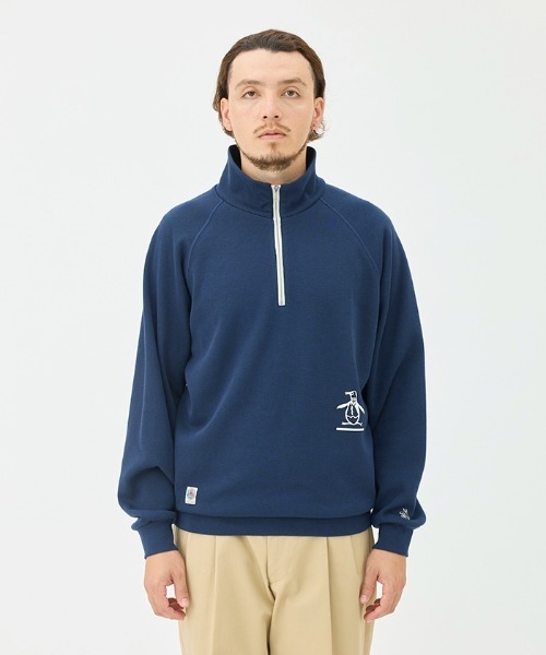 Penguin by Munsingwear（ペンギン バイ マンシングウェア）の「Hhalf Zip Hand print Sweat-shirt（スウェット・メンズ・ネイビー/エメラルド/グレー・L/M/XL）」の21枚目の写真