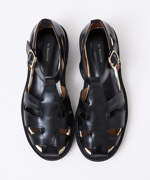 Au BANNISTER（オゥバニスター）の「チャームベルトグルカサンダル（サンダル・レディース・グレイッシュベージュ/ブラック/シルバー・37/36/35/39/38）」の8枚目の写真