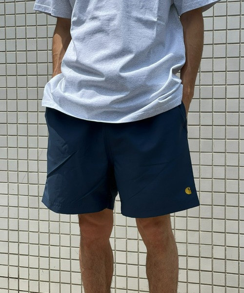 Carhartt（カーハート）の「【Carhartt WIP】CHASE SWIM TRUNKS チェイススイムトランク（その他パンツ・メンズ・オレンジ/ブラック/ブルー・LARGE/MEDIUM/X-LARGE）」の3枚目の写真