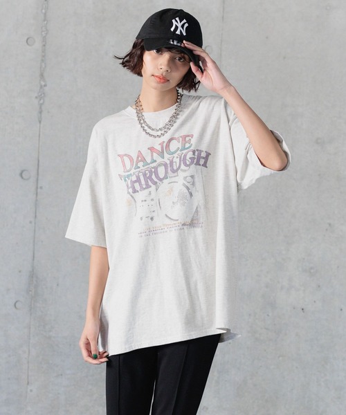 PAGEBOY(ページボーイ)の「ミュージックロックTシャツ(Tシャツ/カットソー・レディース・チャコールグレー/モスグリーン/アイボリー/オフホワイト・FREE)」の20枚目の写真