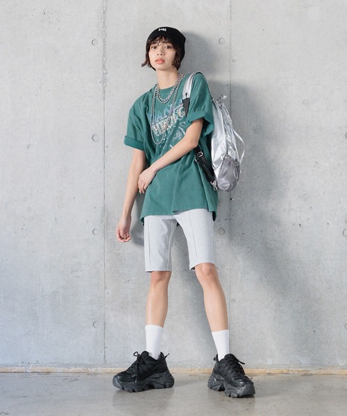 PAGEBOY(ページボーイ)の「ミュージックロックTシャツ(Tシャツ/カットソー・レディース・チャコールグレー/モスグリーン/アイボリー/オフホワイト・FREE)」の22枚目の写真