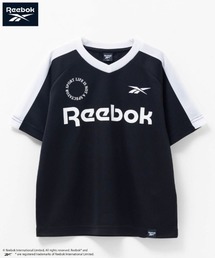 Reebok（リーボック）の「【吸水速乾】別注 Reebok Vネック袖切替Tシャツ（Tシャツ/カットソー・キッズ）」