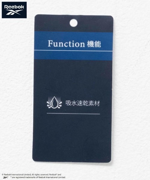 Reebok（リーボック）の「【吸水速乾】別注 Reebok Vネック袖切替Tシャツ（Tシャツ/カットソー・キッズ・ネイビー/ブラック・130/140/150/160）」の3枚目の写真