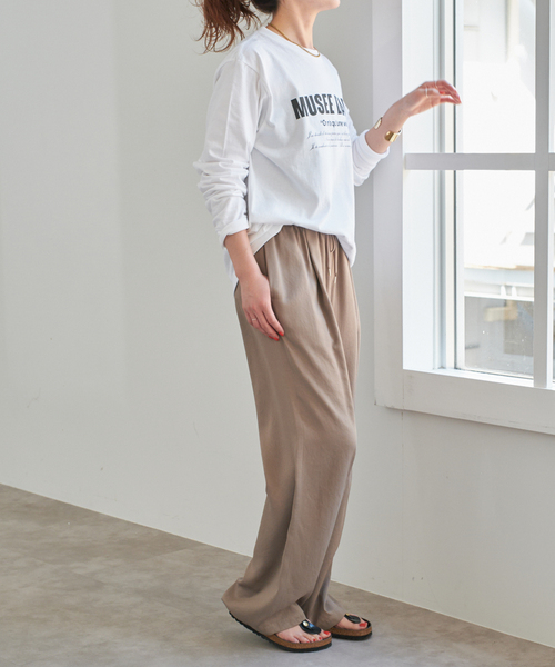 Spick & Span(スピックアンドスパン)の「MUSEE DART ロゴロンT(Tシャツ/カットソー・レディース・ホワイト/チャコールグレー・FREE)」の20枚目の写真