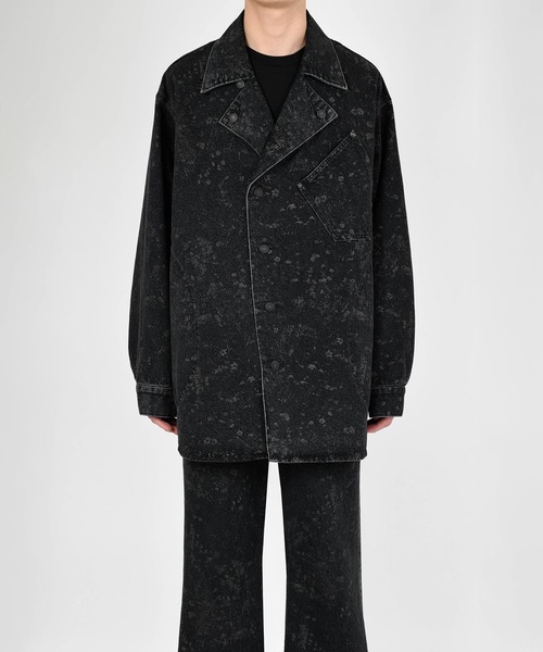 LAD MUSICIAN（ラッドミュージシャン）の「14oz DENIM SMALL FLOWER SHIRT JACKET（デニムジャケット・メンズ・ブラック・42/44/46）」の2枚目の写真