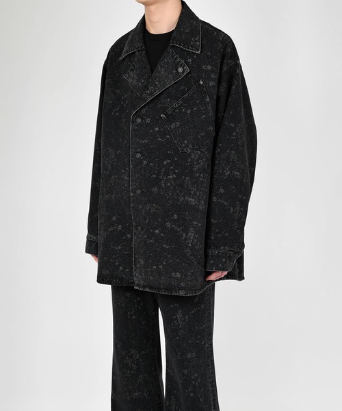 LAD MUSICIAN（ラッドミュージシャン）の「14oz DENIM SMALL FLOWER SHIRT JACKET（デニムジャケット・メンズ・ブラック・42/44/46）」の3枚目の写真
