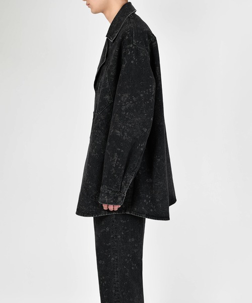 LAD MUSICIAN（ラッドミュージシャン）の「14oz DENIM SMALL FLOWER SHIRT JACKET（デニムジャケット・メンズ・ブラック・42/44/46）」の4枚目の写真