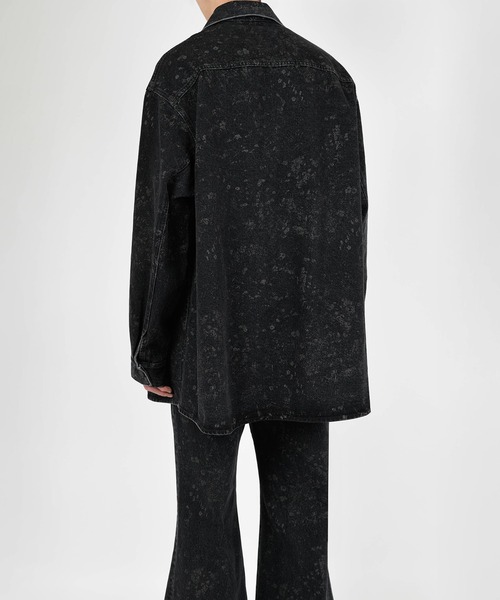 LAD MUSICIAN（ラッドミュージシャン）の「14oz DENIM SMALL FLOWER SHIRT JACKET（デニムジャケット・メンズ・ブラック・42/44/46）」の5枚目の写真