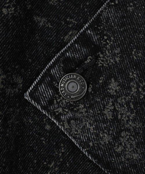 LAD MUSICIAN（ラッドミュージシャン）の「14oz DENIM SMALL FLOWER SHIRT JACKET（デニムジャケット・メンズ・ブラック・42/44/46）」の9枚目の写真