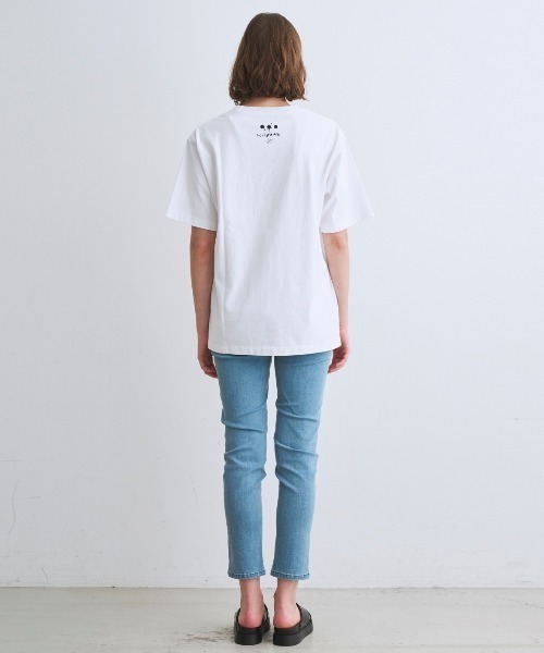 three dots 白　カットソー ジンジャー七分袖（Tシャツ/カットソー）｜three dots