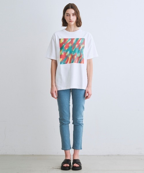 three dots(スリードッツ)の「グラフィック Tシャツ(Tシャツ/カットソー・レディース・ホワイト系その他2/ホワイト系その他/ホワイト系その他3・XS/S/M/L)」の11枚目の写真
