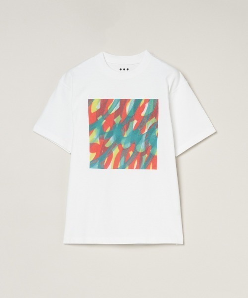 three dots(スリードッツ)の「グラフィック Tシャツ(Tシャツ/カットソー・レディース・ホワイト系その他2/ホワイト系その他/ホワイト系その他3・XS/S/M/L)」の4枚目の写真